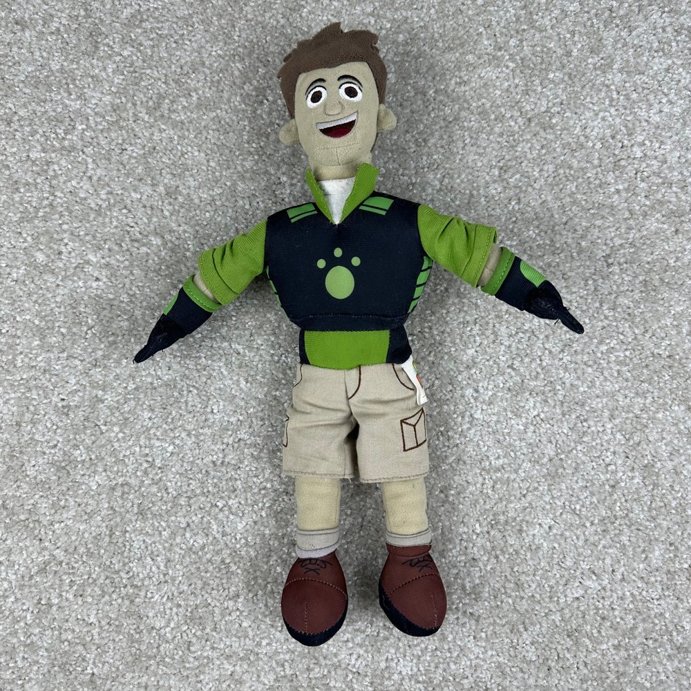 Wild Kratts Chris Kratt Plush 12" Green Creature Power Suit PBS Kids Stuffed Toy